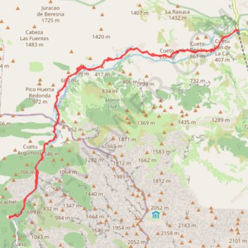 Trace GPS Espagne route du rio cares, itinéraire, parcours