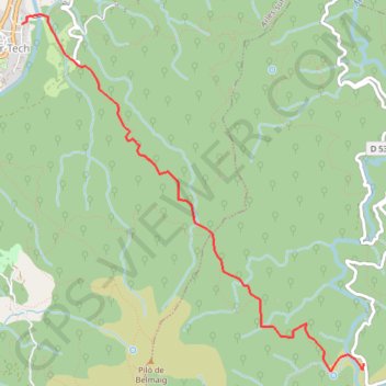 Trace GPS GR10 Arles sur Tech-Gite du Moulin de la Palette, itinéraire, parcours