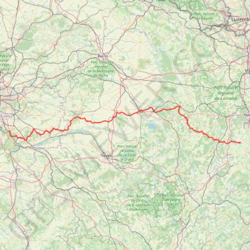 Trace GPS De Melun à Vaudémont dans les Vosges, itinéraire, parcours