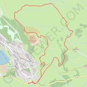 Trace GPS Autour du Puy de Chambourguet de Super Besse, itinéraire, parcours