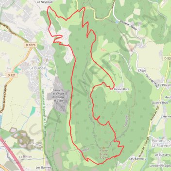 Trace GPS La Buisse Boucle Rochebrune, itinéraire, parcours