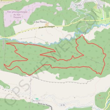 Trace GPS Andon le lac de Thorenc, itinéraire, parcours