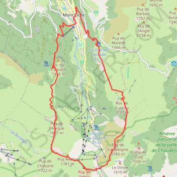 Trace GPS Tour de la vallée du Mont-Dore, itinéraire, parcours