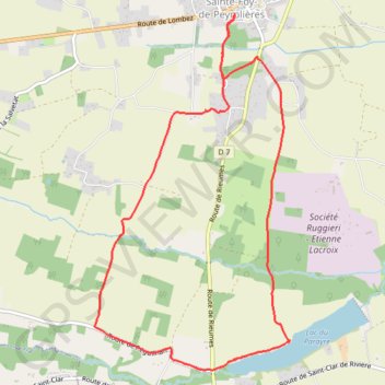 Trace GPS Autour de Sainte-Foy-de-Peyrolières, itinéraire, parcours