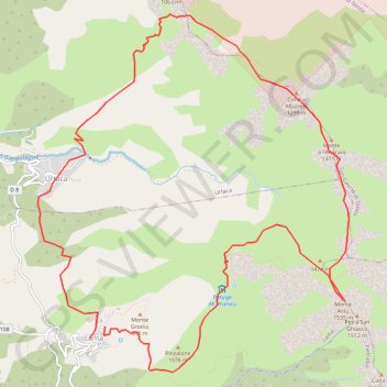 Trace GPS Lama - Mont Astu - Urtaca, itinéraire, parcours