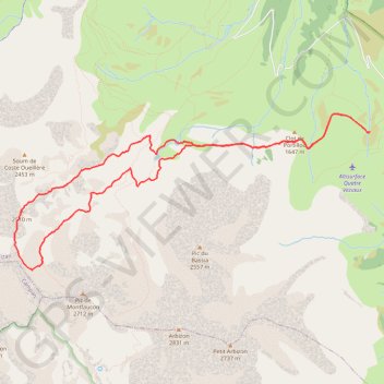 Trace GPS Sarrat de Las Lourides, itinéraire, parcours