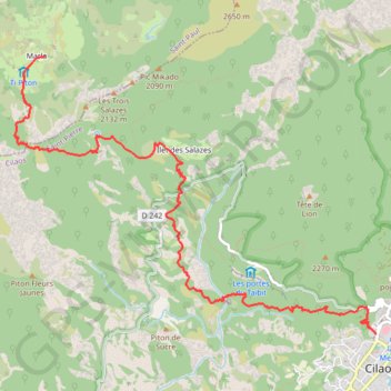 Trace GPS GRR2 De Marla à Cilaos, itinéraire, parcours