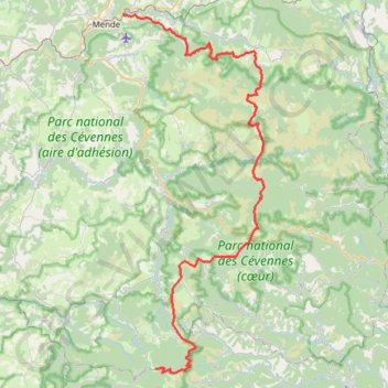 Trace GPS Mende - Signal de Finiels - Mont Aigoual, itinéraire, parcours
