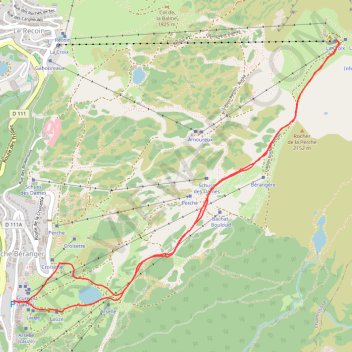 Trace GPS Croix de Chamrousse depuis Roche Béranger, itinéraire, parcours