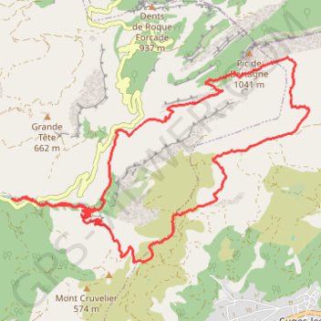Trace GPS Pic de bertagne gémenos, itinéraire, parcours