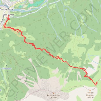 Trace GPS Col de Combeau, itinéraire, parcours