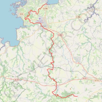 Trace GPS GR34A De Gurunhuel à Perros-Guirec (Côtes-d'Armor), itinéraire, parcours