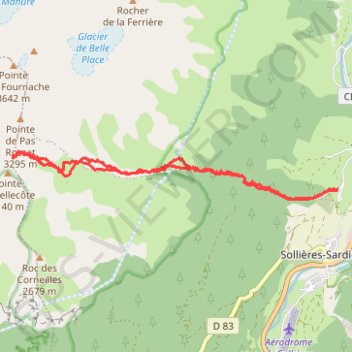 Trace GPS Col de la Faculta, itinéraire, parcours