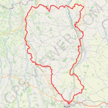 Trace GPS Tour de Gascogne (Gers), itinéraire, parcours