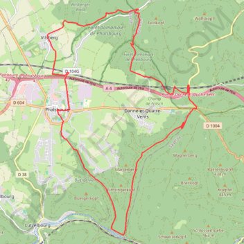 Trace GPS Circuit de Bonne Fontaine - Phalsbourg, itinéraire, parcours