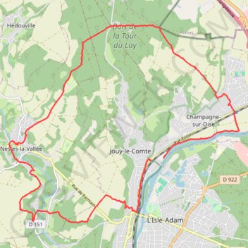 Trace GPS Autour de Parmain (95), itinéraire, parcours