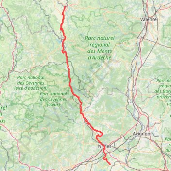 Trace GPS Du Massif Central à la Camargue, itinéraire, parcours