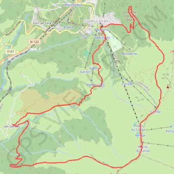 Trace GPS Le plomb du Cantal - Le Lioran, itinéraire, parcours