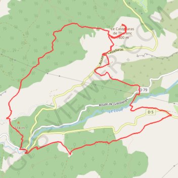 Trace GPS Pont du Loup, itinéraire, parcours