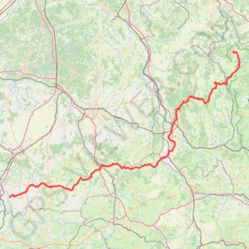 Trace GPS Pelgrimsweg van Vezelay deel 1 Z Vezelay - Nevers - Gargilesse, itinéraire, parcours