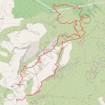Trace GPS Escalier Goï et Vallon du Passe Temps, itinéraire, parcours