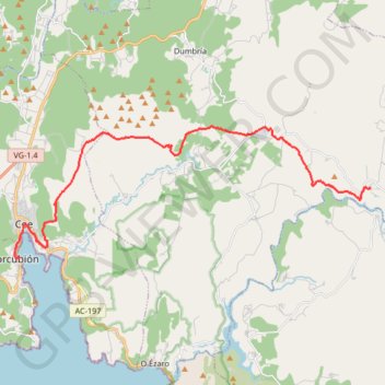 Trace GPS SE46-Oliveiroa-Corcubión, itinéraire, parcours