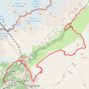 Trace GPS TMB - 3 - Col chécroui - Arnuva, itinéraire, parcours