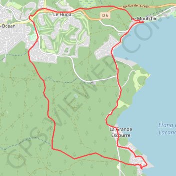 Trace GPS Entre Lac et Océan - Le Moutchic - Lacanau, itinéraire, parcours