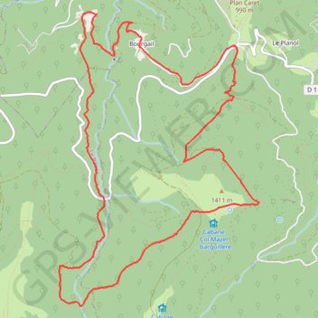 Trace GPS Col Legrillou - Le moulin de la Lauréde - Col Mazel, itinéraire, parcours