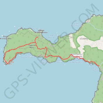 Trace GPS Capo di Muro, itinéraire, parcours