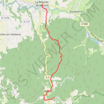 Trace GPS Tour du Pays de Dieulefit - La Bégude-de-Mazenc à Aleyrac, itinéraire, parcours