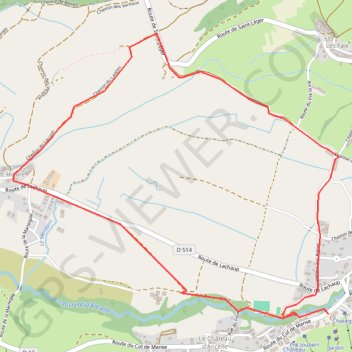 Trace GPS Plaine de Lachaup, itinéraire, parcours