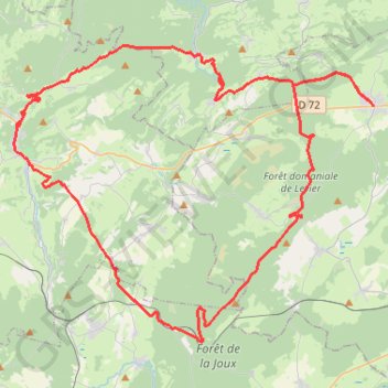Trace GPS Le Mont Poupet - Doubs, itinéraire, parcours