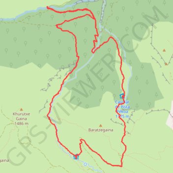 Trace GPS Cayolar d'Ardanepekoa - Ardane Gaïnekoa - Cayolar de Pista Pékoa, itinéraire, parcours