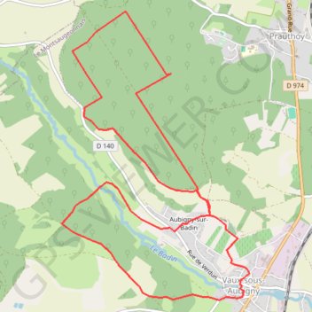 Trace GPS Dans les Bois de Montanson - Vaux-sous-Aubigny, itinéraire, parcours