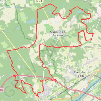 Trace GPS La Rando Gadoue - Langeais, itinéraire, parcours