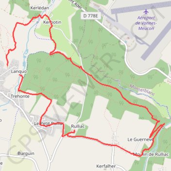 Trace GPS Circuit du Camp de César, Saint Avé, itinéraire, parcours