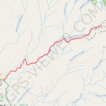 Trace GPS Barranco del Infierno, itinéraire, parcours