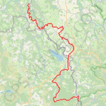 Trace GPS GR470 Chemin de l'Allier. De Pont d'Alleyras (Haute-Loire) à La Bastide-Puylaurent (Lozère), itinéraire, parcours