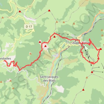 Trace GPS Mandailles - Saint-Julien - Lioran, itinéraire, parcours