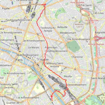 Trace GPS Rando Paris, itinéraire, parcours
