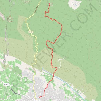 Trace GPS Pourrières aller, itinéraire, parcours