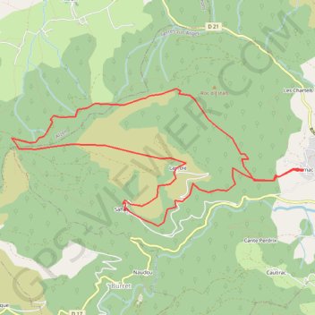 Trace GPS Foix Darnac Boucle, itinéraire, parcours