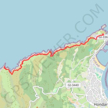 Trace GPS Faro de Higer - Punta Biosnar en AR par le GR® 121, itinéraire, parcours