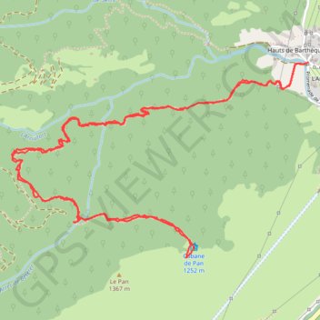 Trace GPS Cabane de Pan, itinéraire, parcours