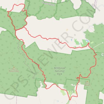 Trace GPS Bellthorpe - Stoney Creek, itinéraire, parcours