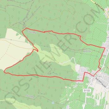 Trace GPS Les Hauteurs de Couchey, itinéraire, parcours