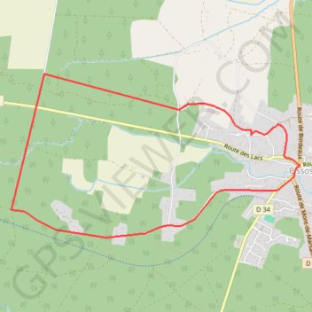 Trace GPS Pissos - Pignada - Landes de Gascogne, itinéraire, parcours