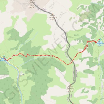 Trace GPS QUEYRAS - REFUGE JERVIS - ABRIES - JOUR 5, itinéraire, parcours