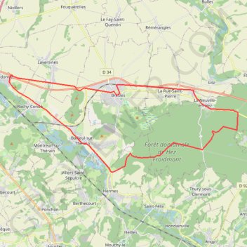 Trace GPS Trans'Oise par Hez _modifie, itinéraire, parcours